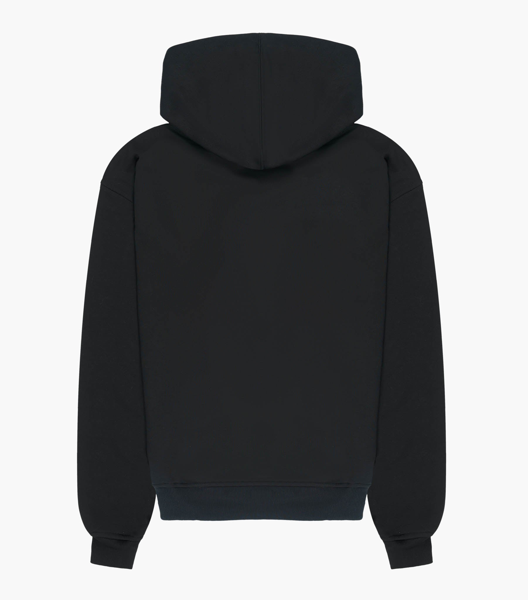 Oversized unbrushed Organic Hoodie – Midnight Black